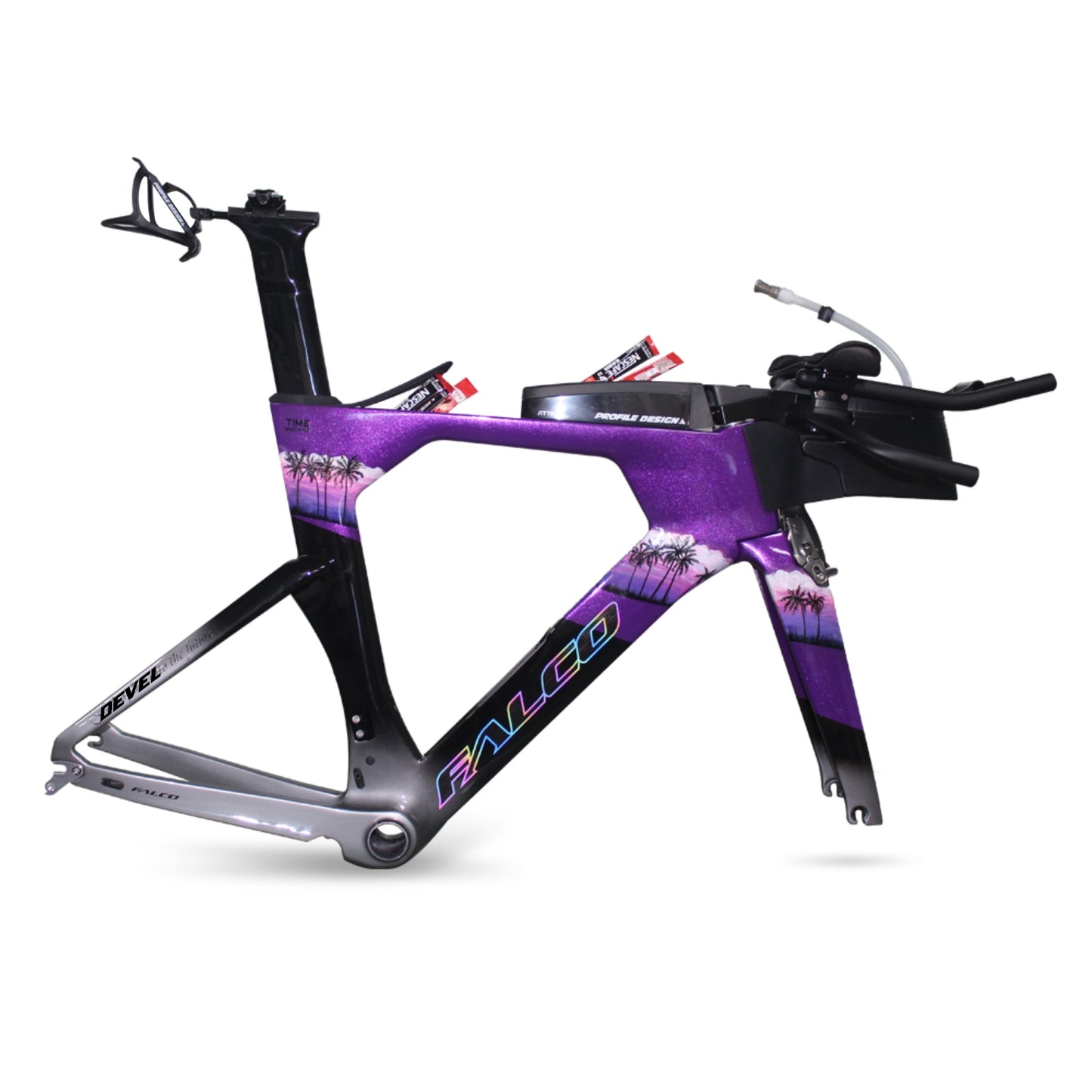 FALCO rim brake triathlon bike carbon frame with TRP T-850 and Shimano 5810 brake