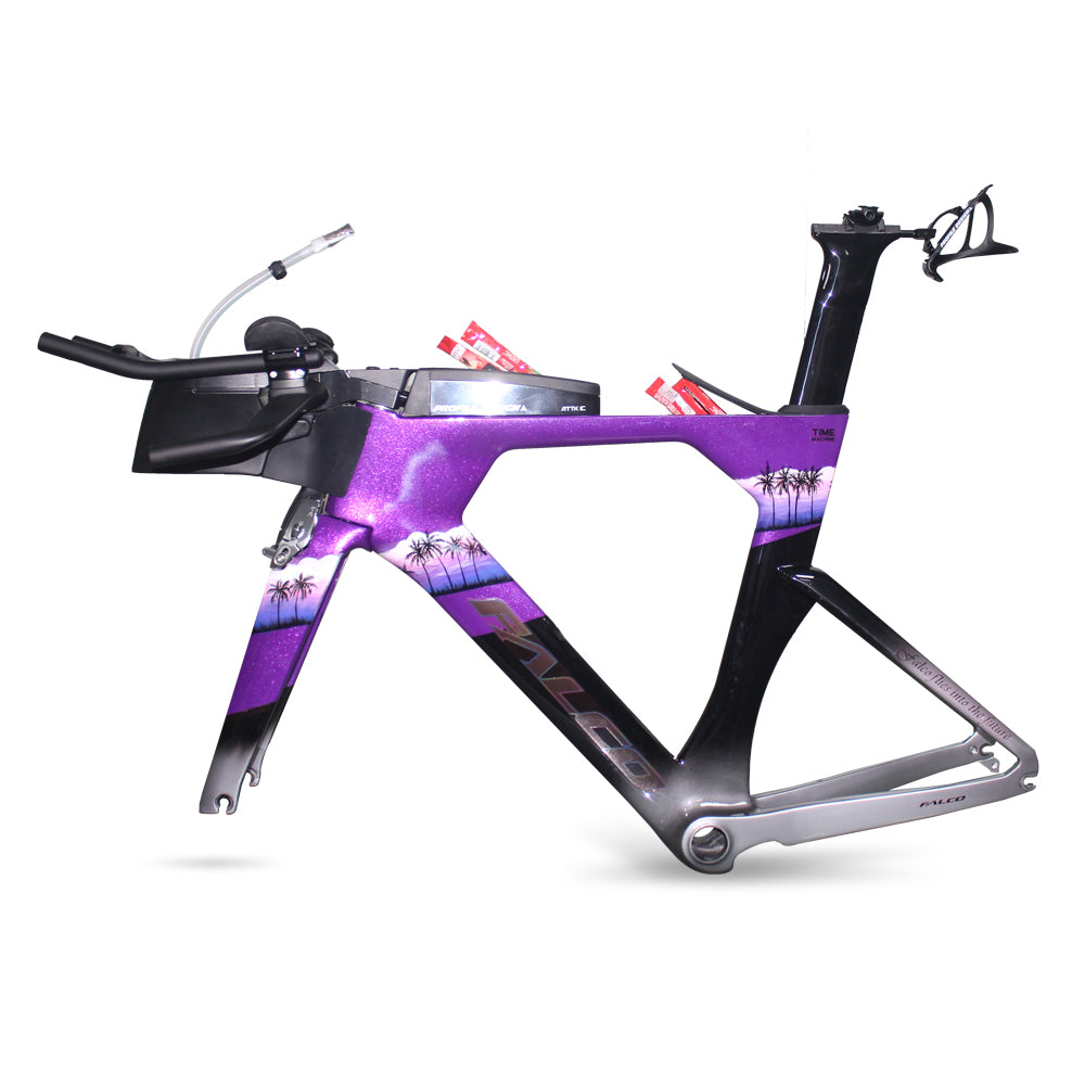 FALCO rim brake triathlon bike carbon frame with TRP T-850 and Shimano 5810 brake
