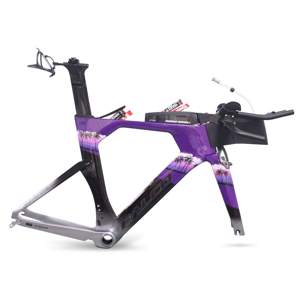 FALCO rim brake triathlon bike carbon frame with TRP T-850  and Shimano 5810 brake